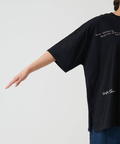 ランダムプリント刺繍チュニック