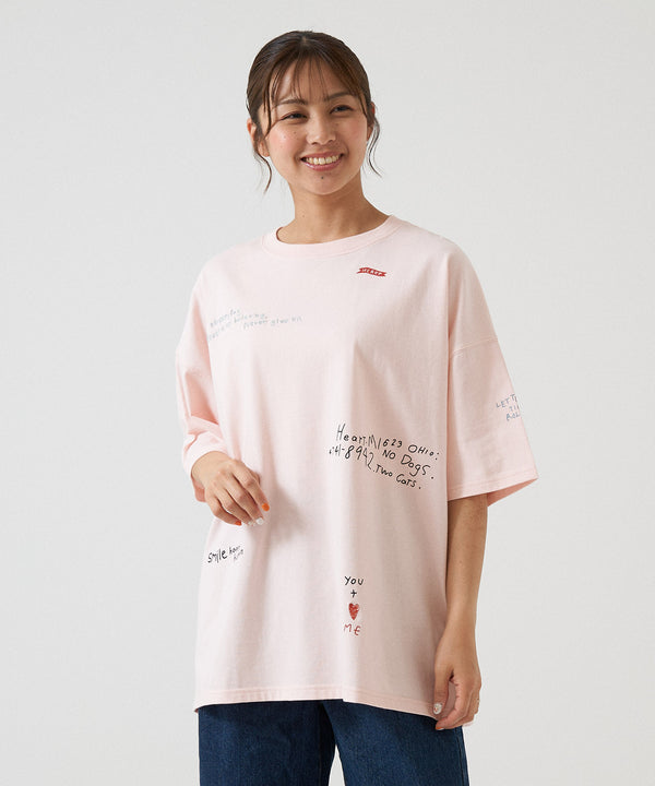 ランダムプリント刺繍チュニック