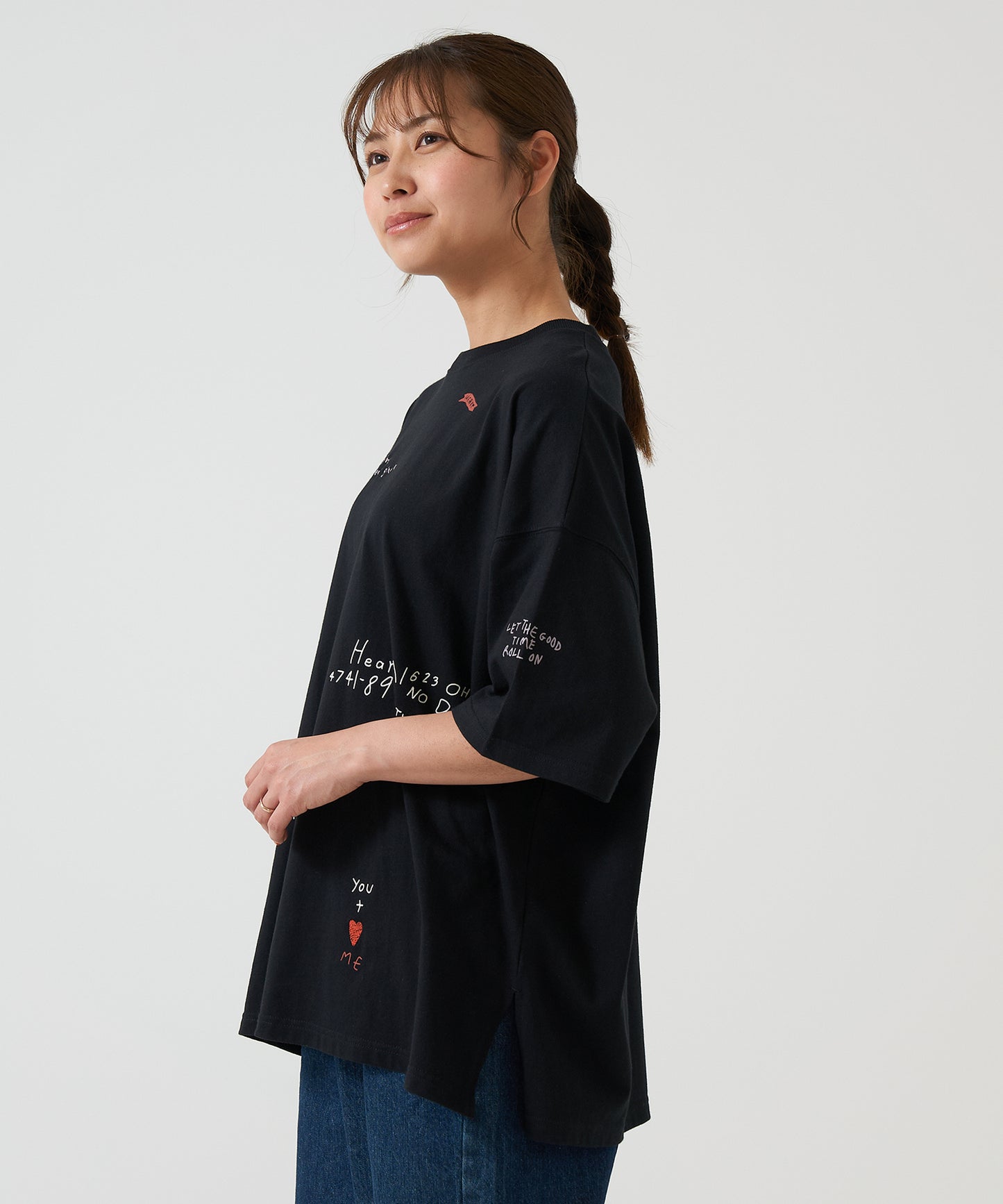 ランダムプリント刺繍チュニック