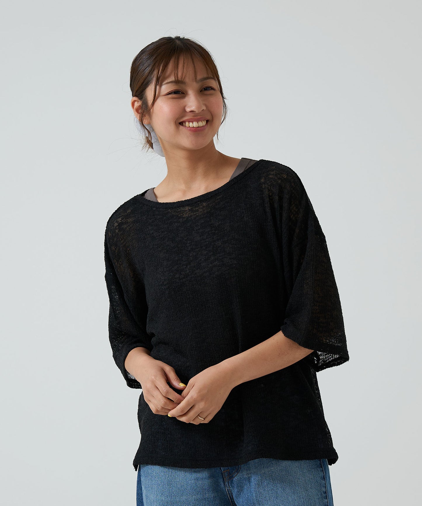 《April 23 Arrival》Knit-Like Front and Back 2-Way Pullover