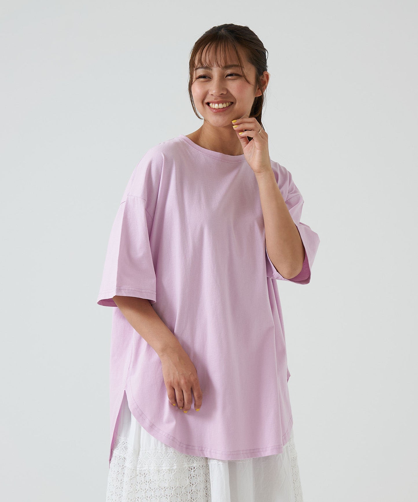 《4月24日入荷》裾ラウンドビッグTEE