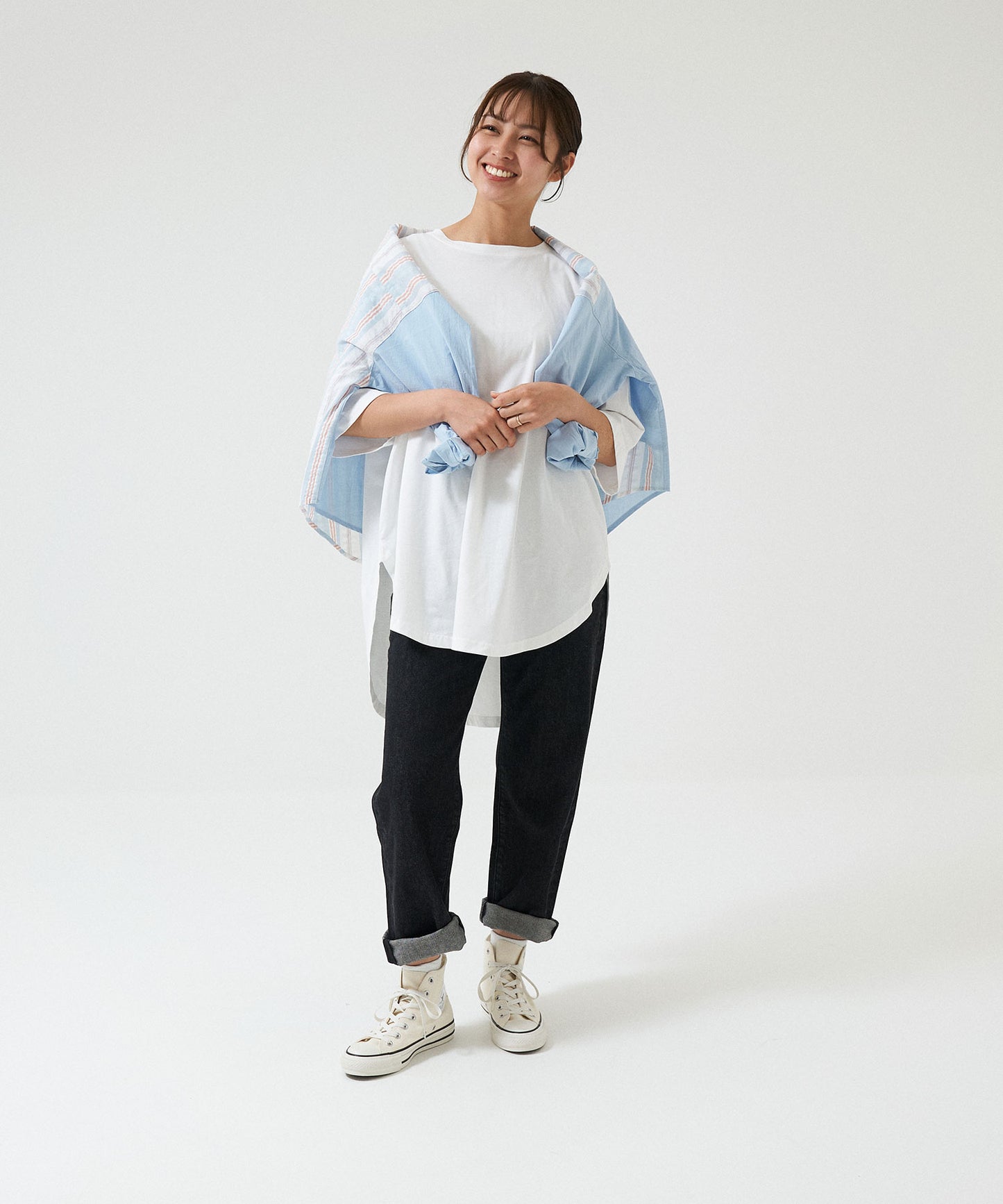 《4月24日入荷》裾ラウンドビッグTEE