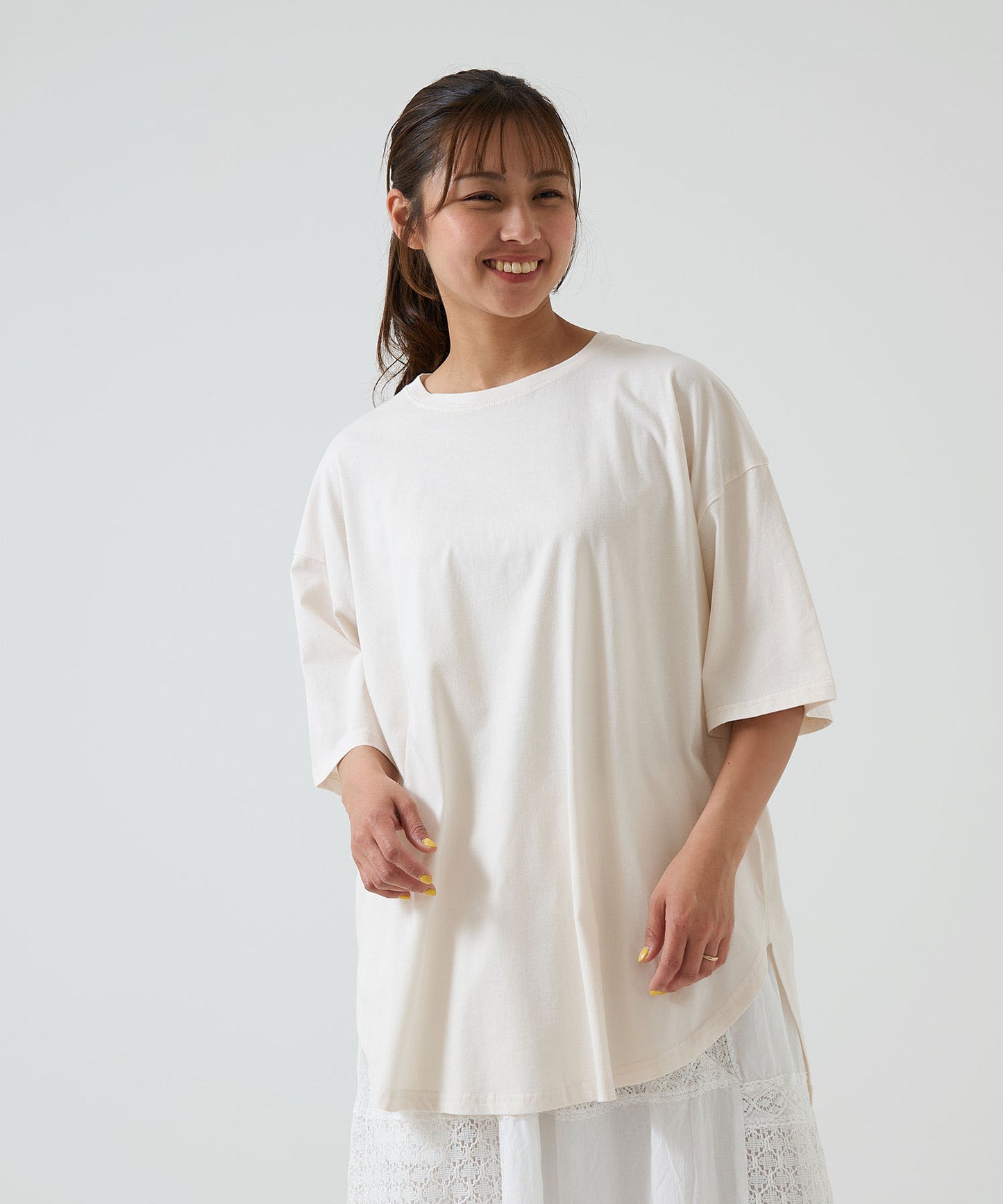 《4月24日入荷》裾ラウンドビッグTEE