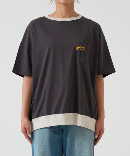 One-Sided Chest Embroidery Back Print Pullover
