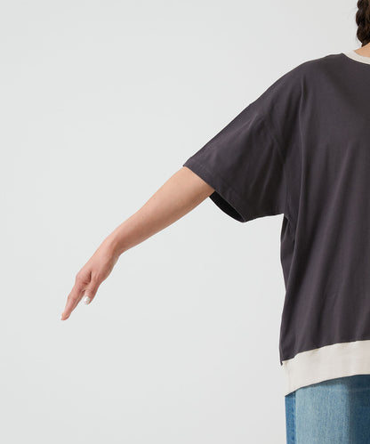 One-Sided Chest Embroidery Back Print Pullover