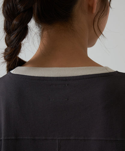 One-Sided Chest Embroidery Back Print Pullover