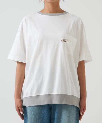 One-Sided Chest Embroidery Back Print Pullover