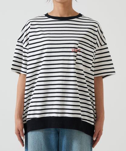 One-Sided Chest Embroidery Back Print Pullover