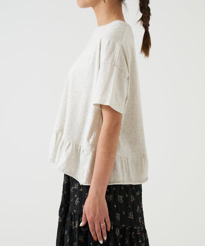 Ruffled Hem Back Design Pullover