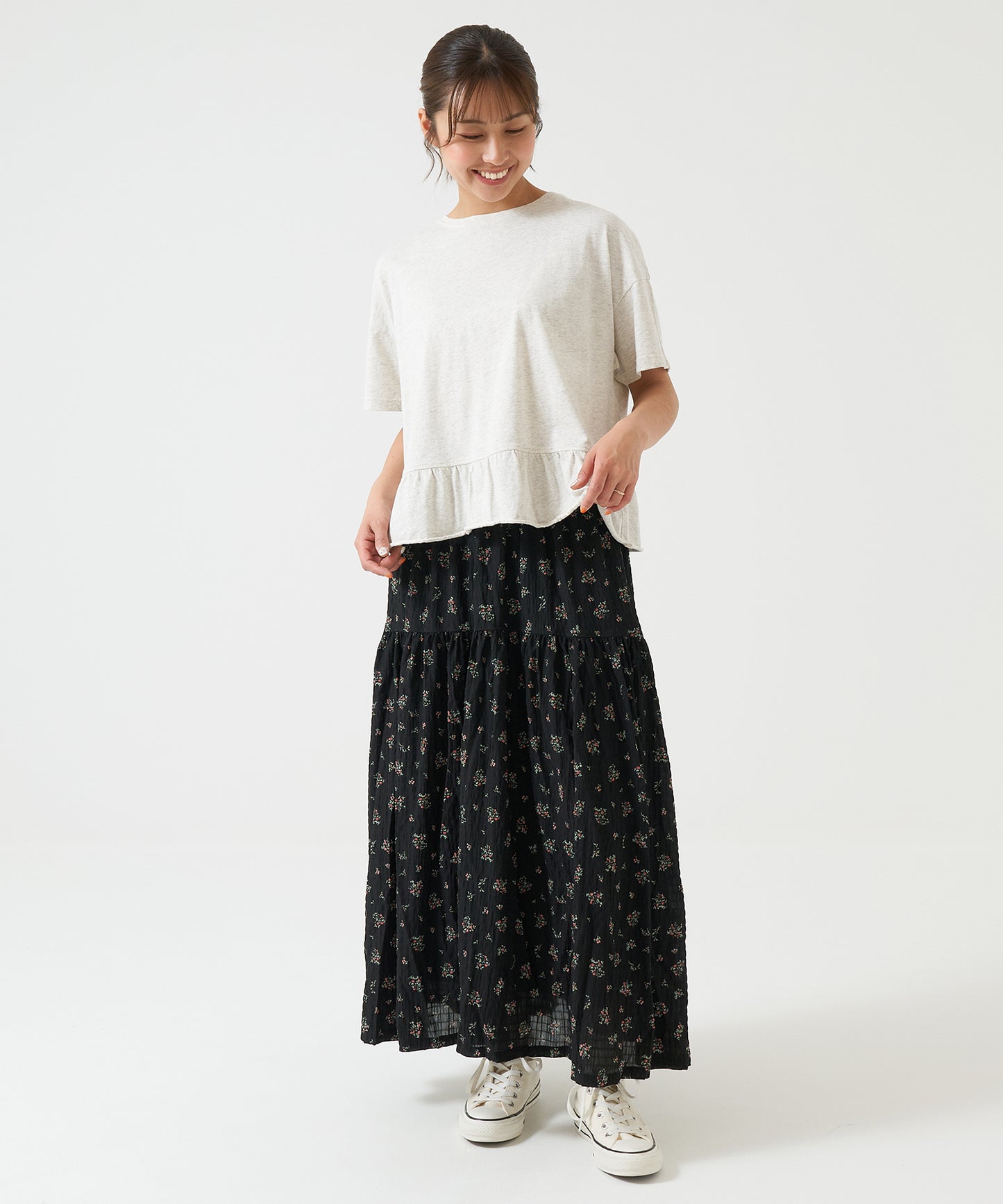 Ruffled Hem Back Design Pullover