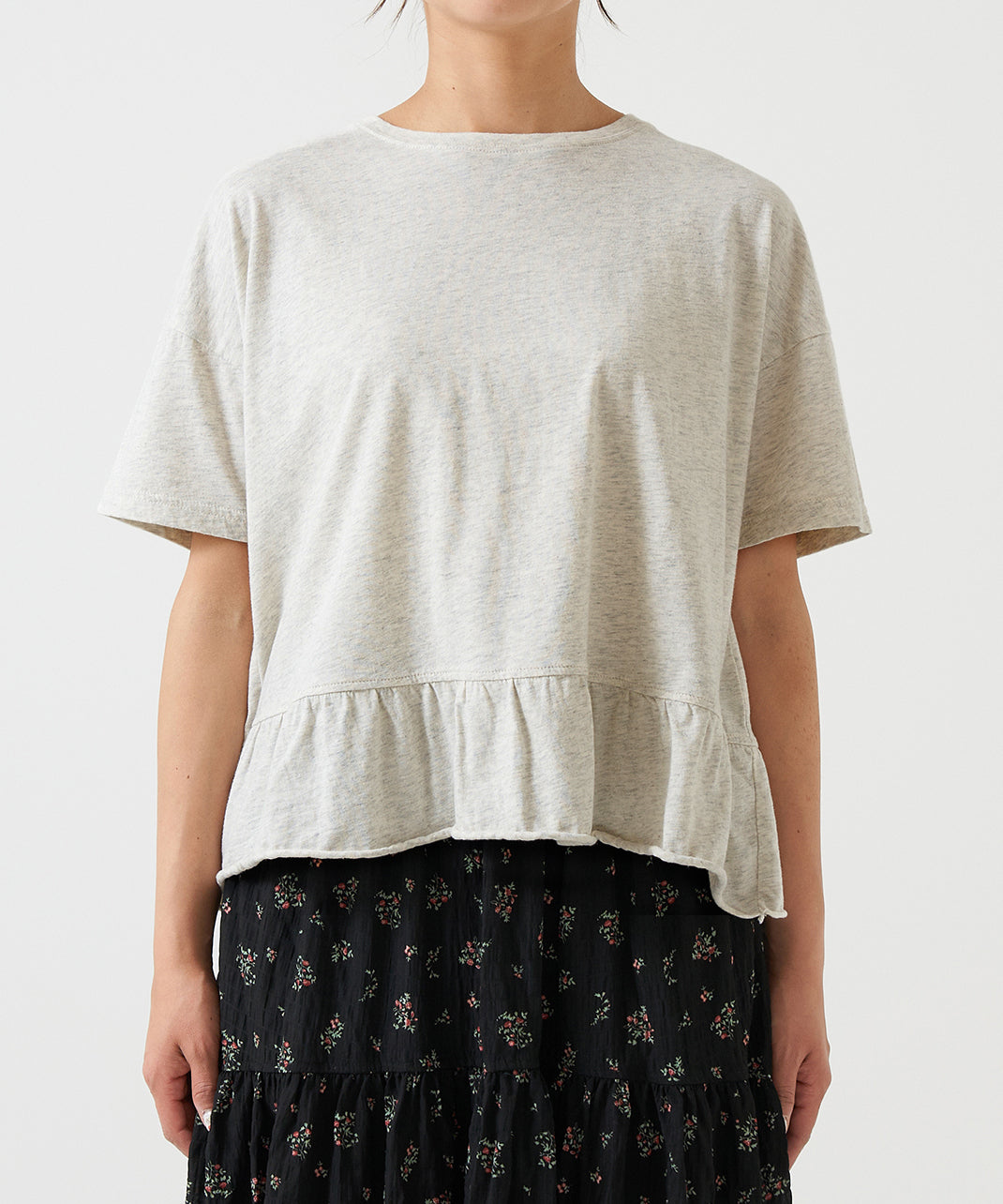 Ruffled Hem Back Design Pullover