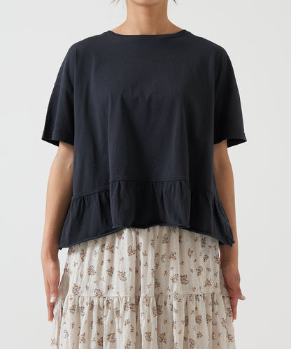 Ruffled Hem Back Design Pullover