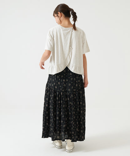 Ruffled Hem Back Design Pullover