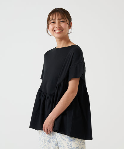 切替たっぷりギャザーチュニック