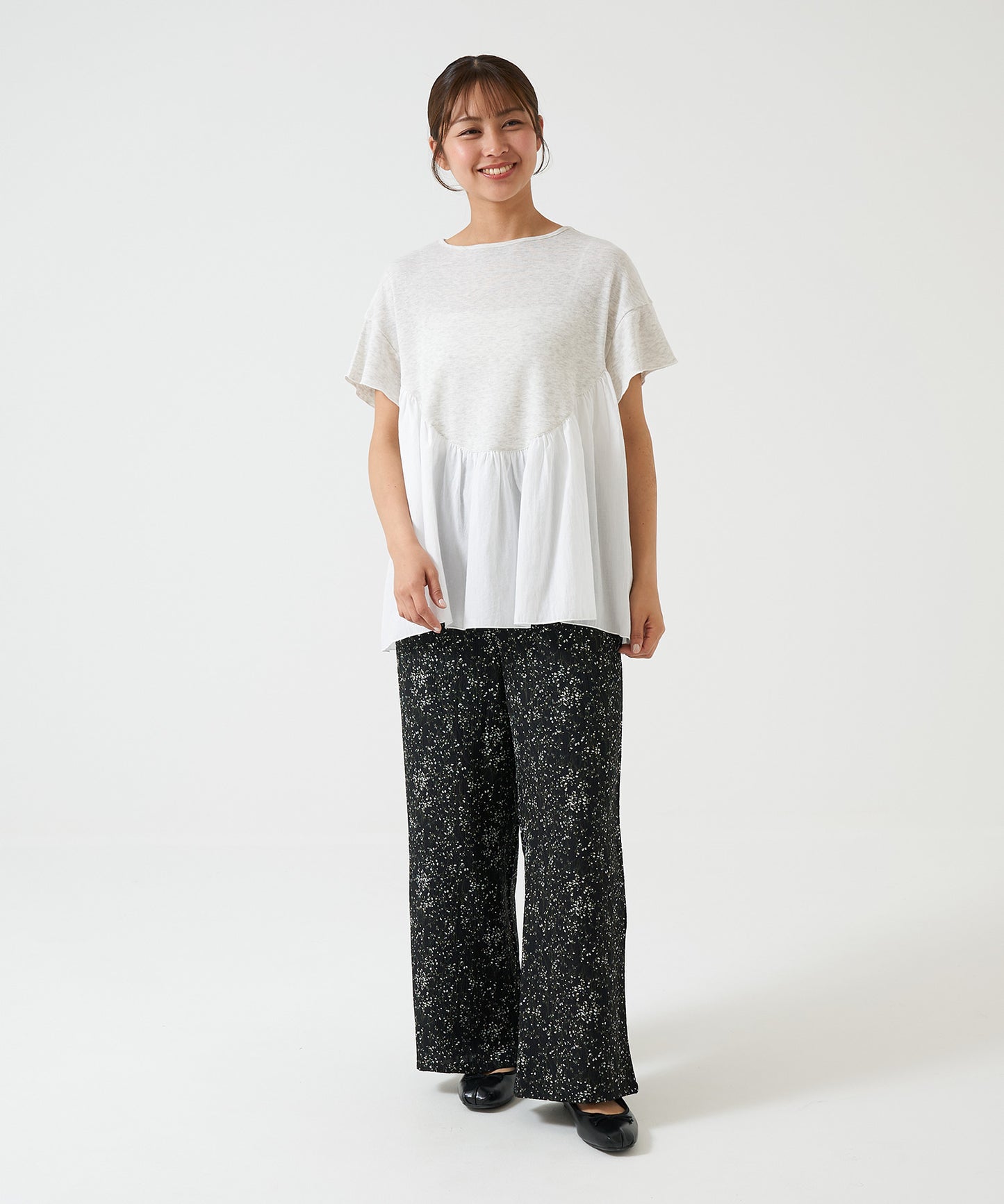 切替たっぷりギャザーチュニック