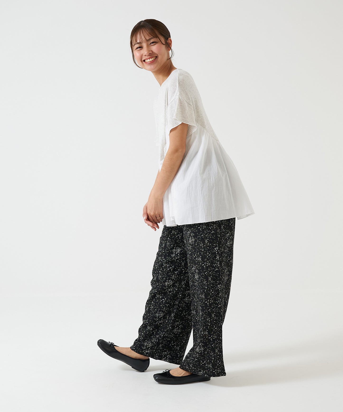 切替たっぷりギャザーチュニック
