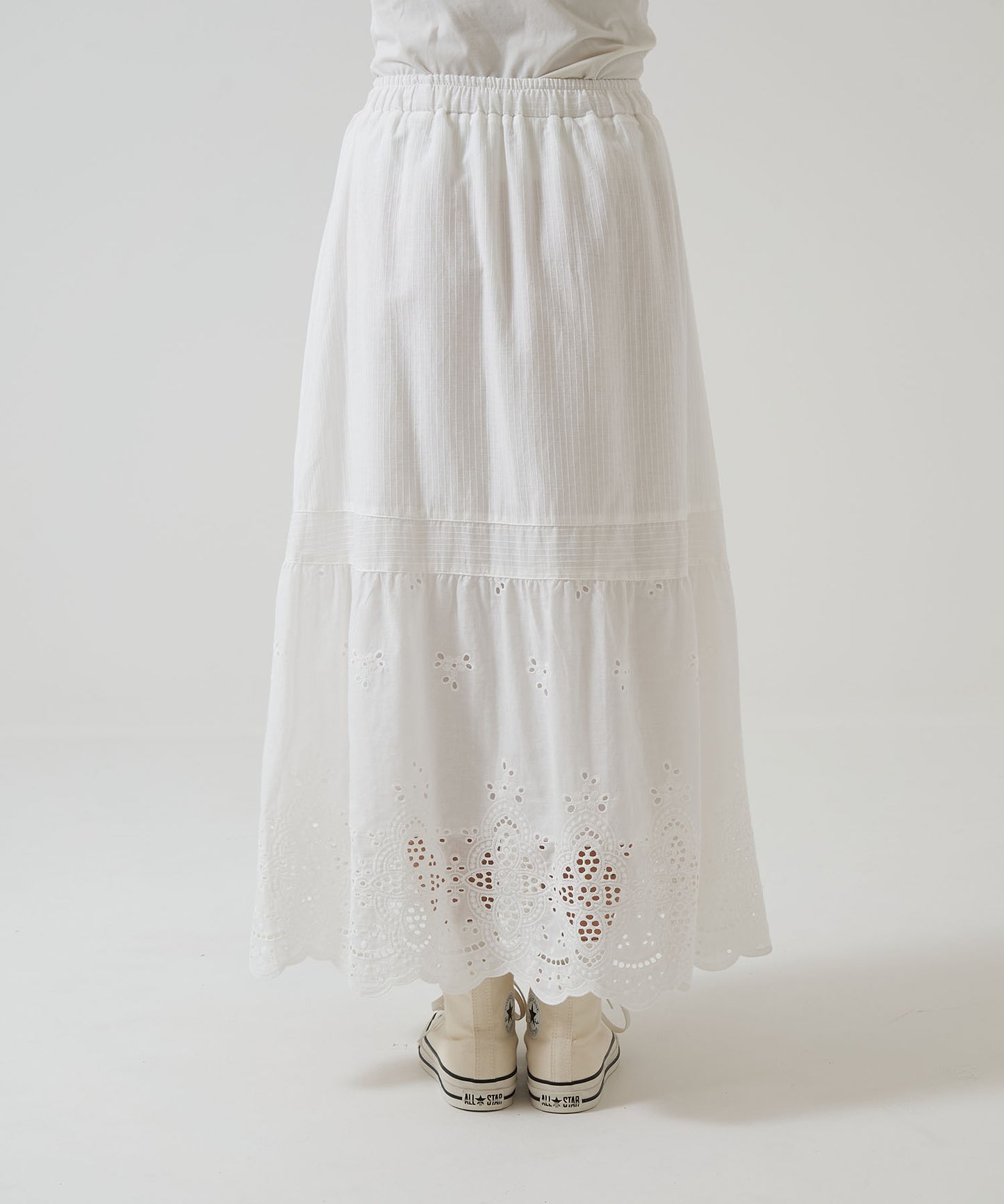 Lace Hem Panel Skirt
