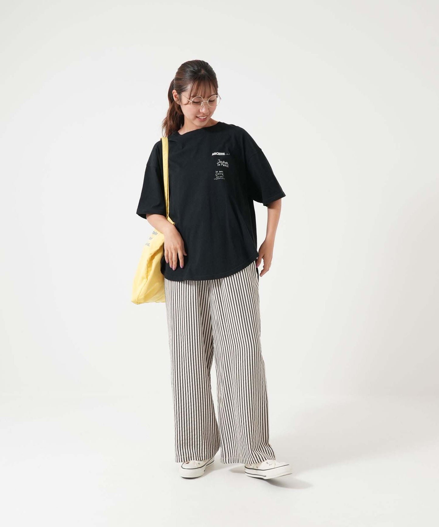 ランダムフォントバックプリントチュニック
