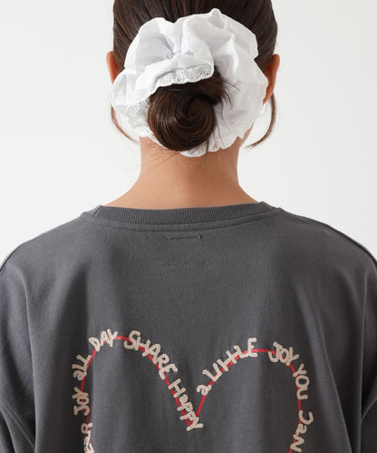 Back embroidered heart tank