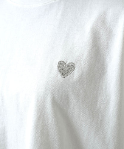 ハート刺繍Tシャツ
