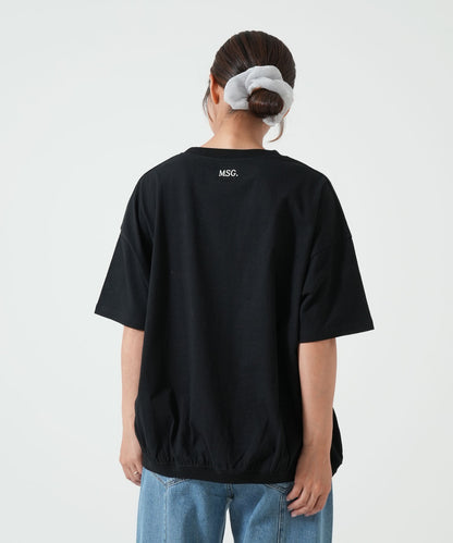 裾ギャザーカレッジTEE