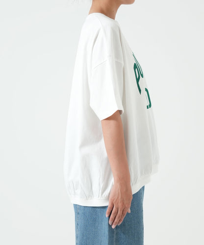 裾ギャザーカレッジTEE