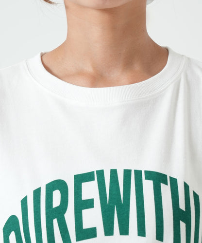 裾ギャザーカレッジTEE