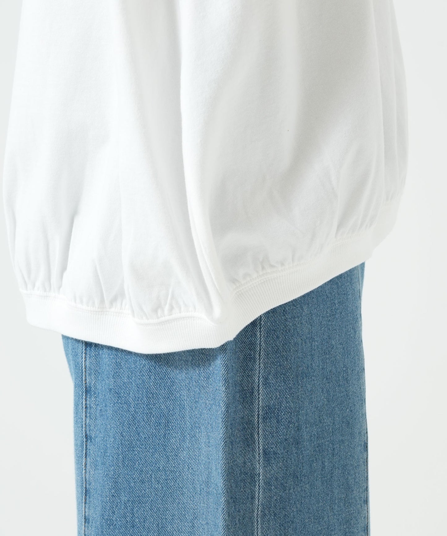 裾ギャザーカレッジTEE