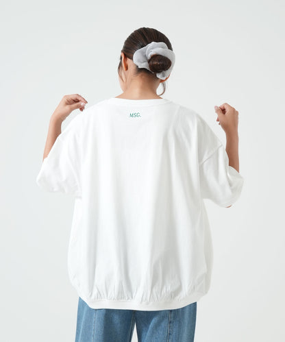 裾ギャザーカレッジTEE