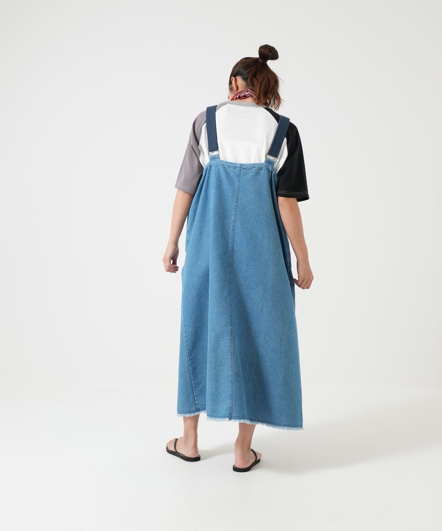 スラブ配色ラグランTEE