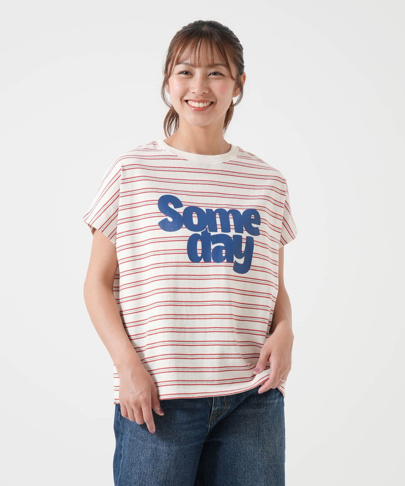プリントワイドリブドルマンTEE