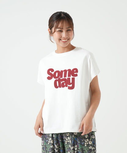プリントワイドリブドルマンTEE
