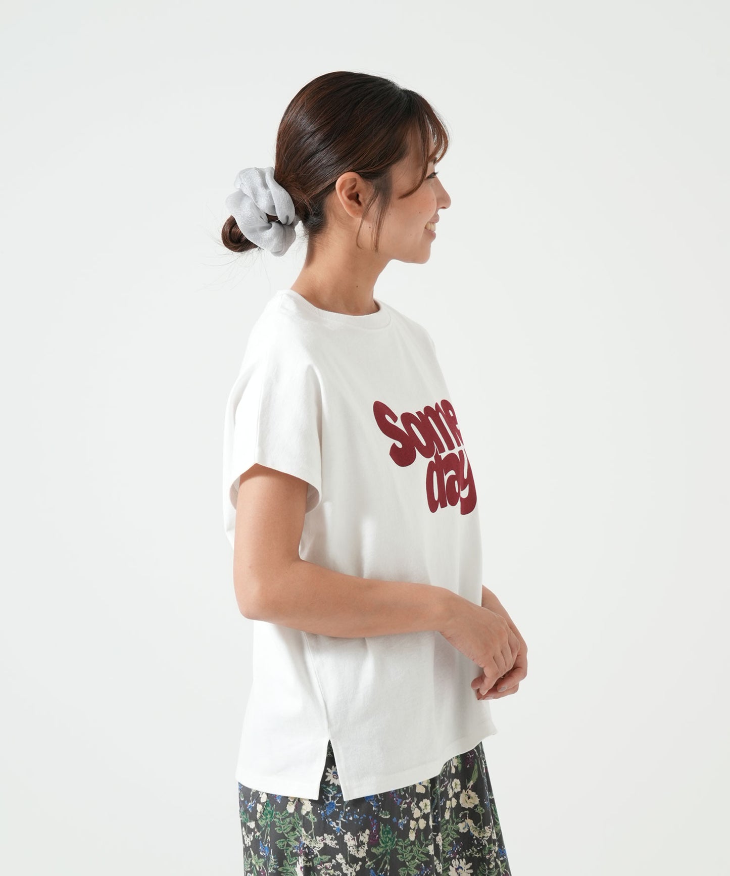 プリントワイドリブドルマンTEE