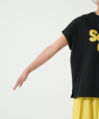 プリントワイドリブドルマンTEE