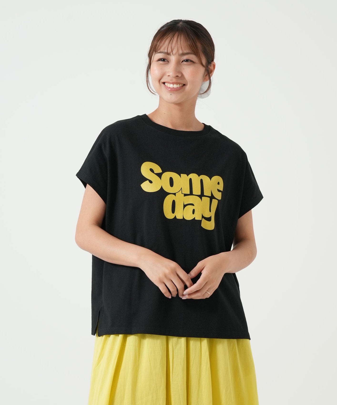 プリントワイドリブドルマンTEE