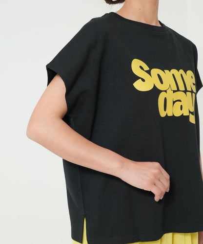 プリントワイドリブドルマンTEE