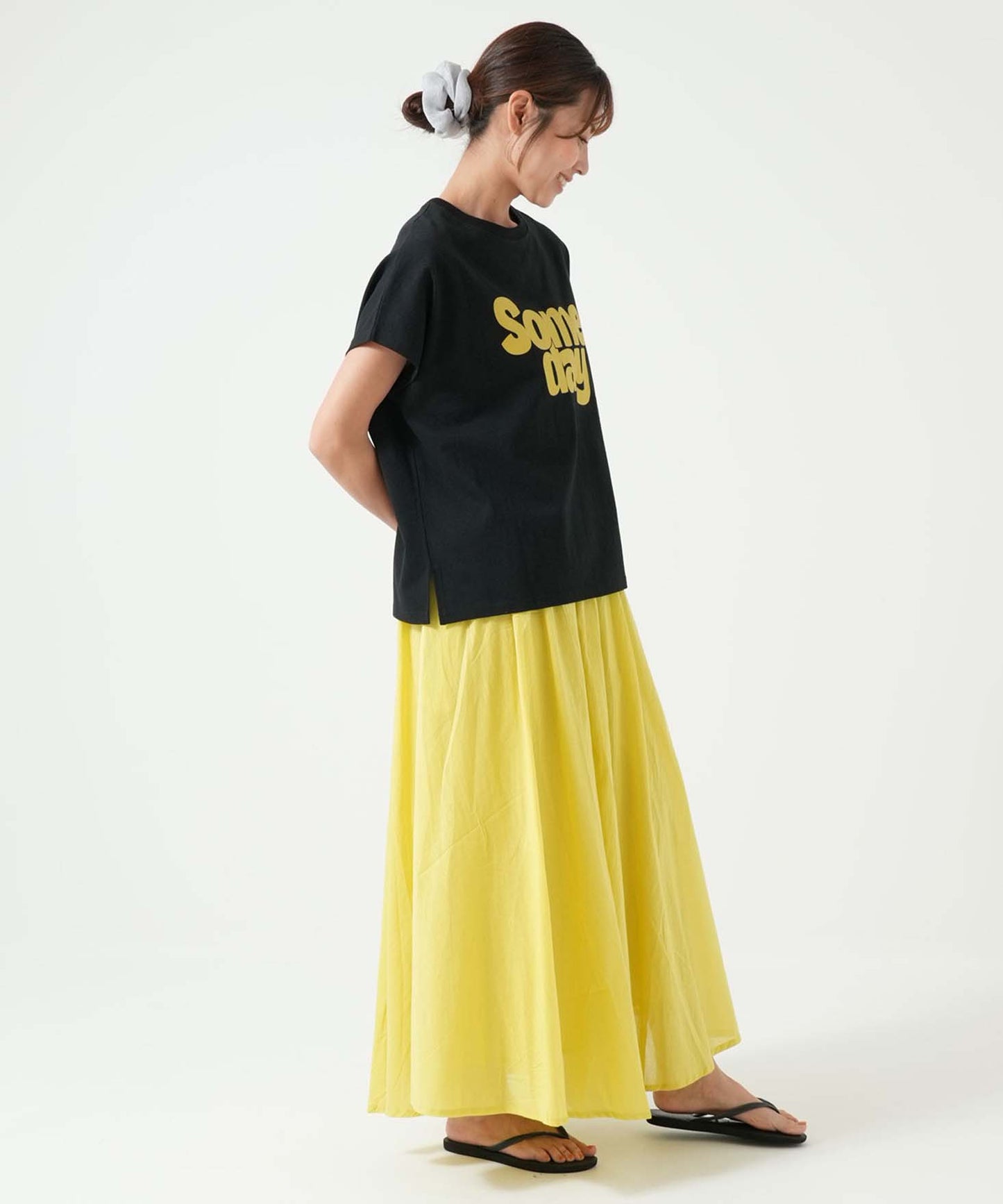 プリントワイドリブドルマンTEE