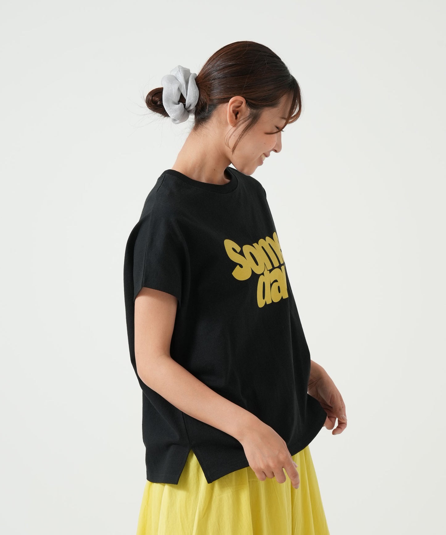 プリントワイドリブドルマンTEE