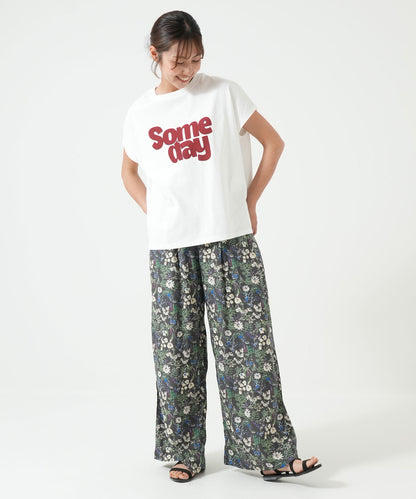 プリントワイドリブドルマンTEE