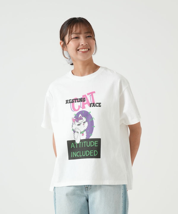 ねこプリントTEE
