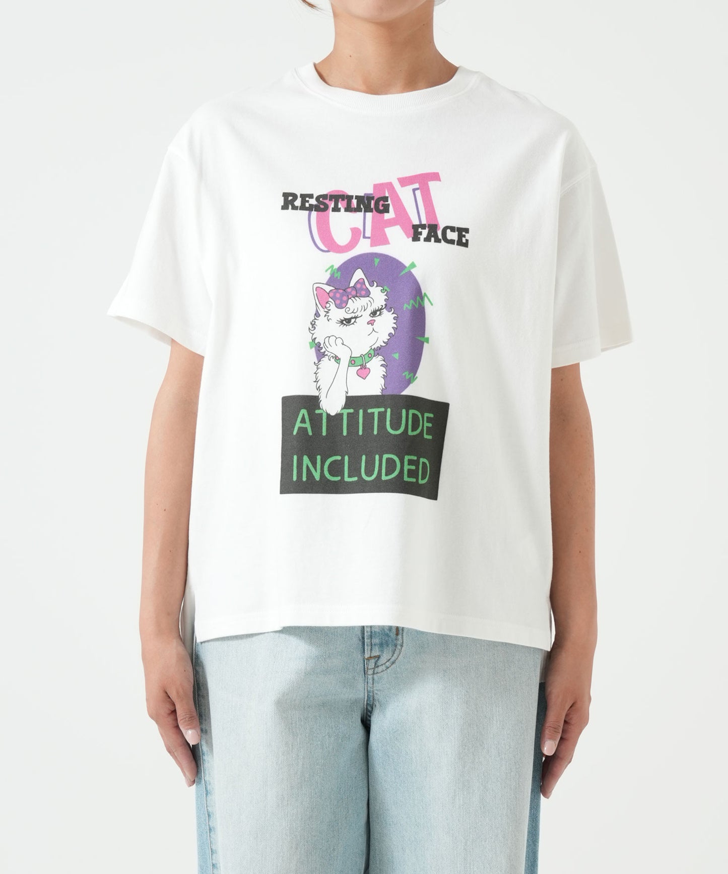 ねこプリントTEE