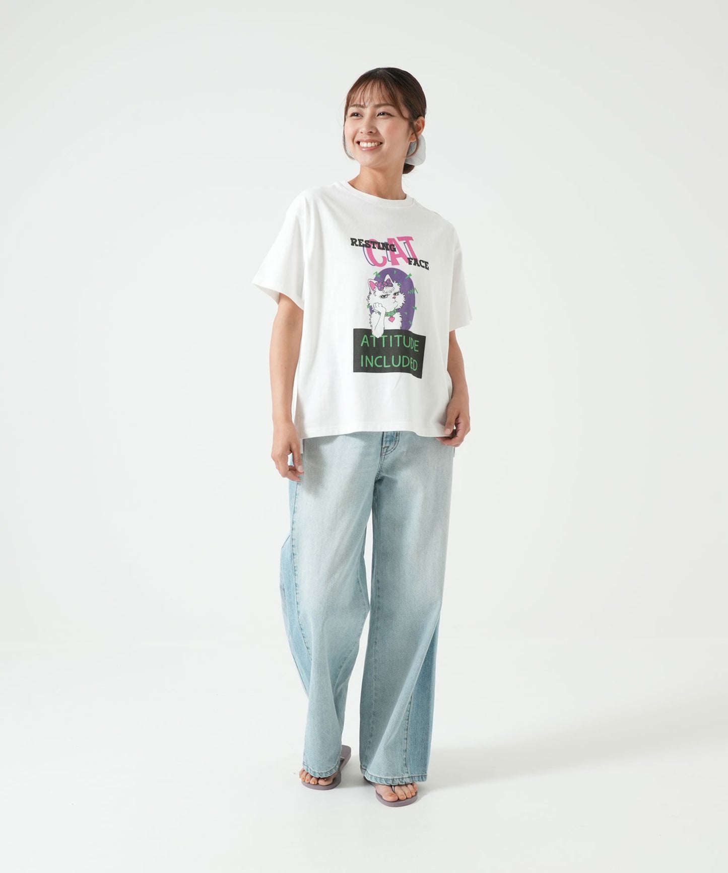 ねこプリントTEE
