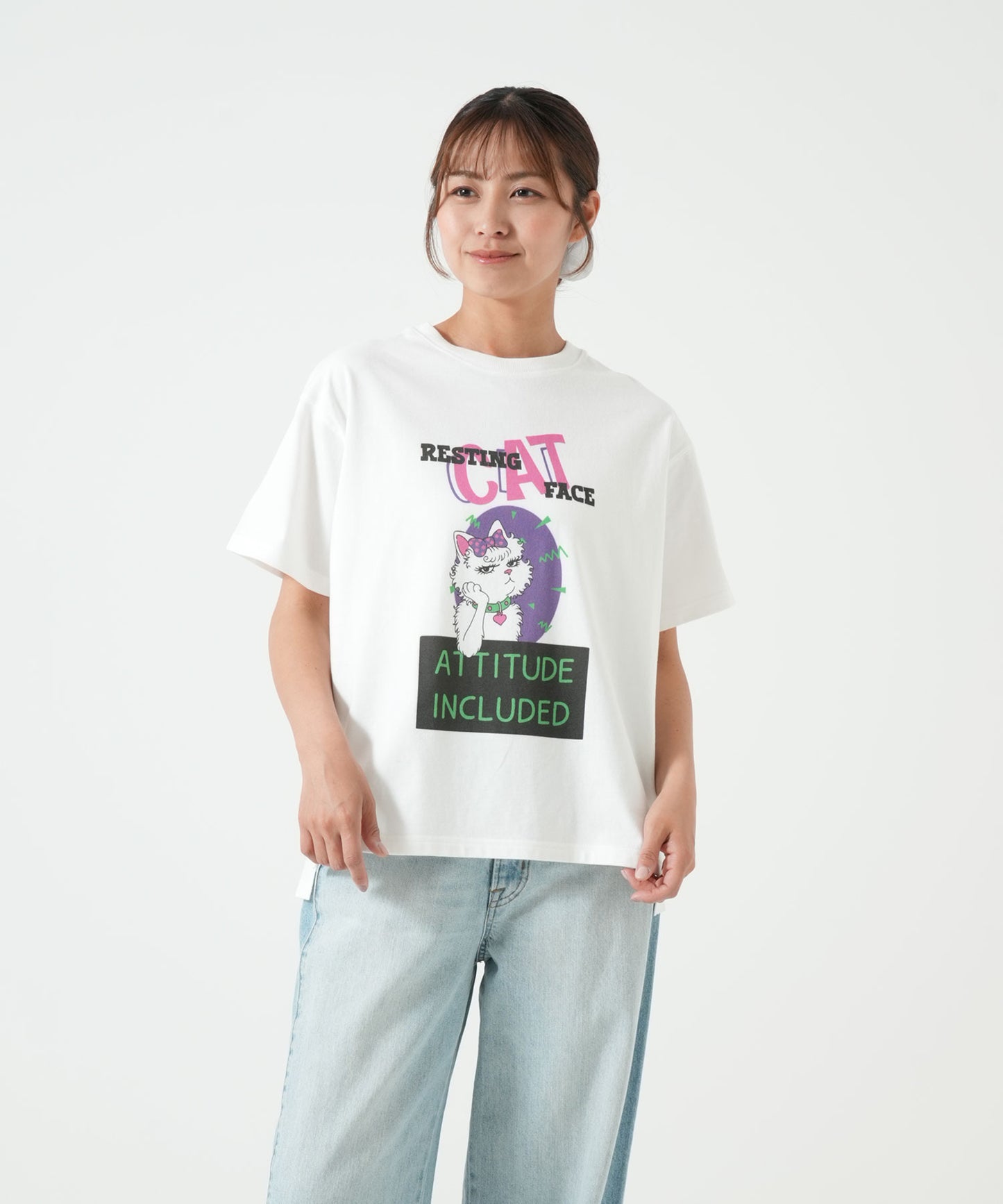 ねこプリントTEE