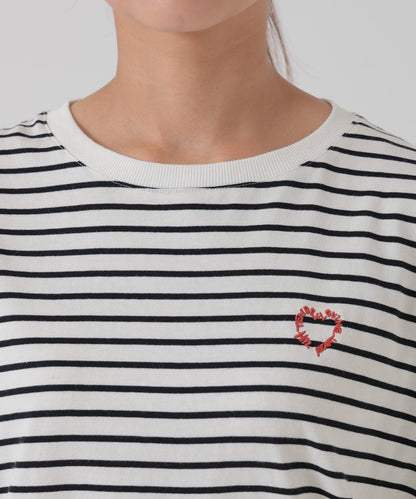 《6月5日入荷予定》ハート刺繍TEE