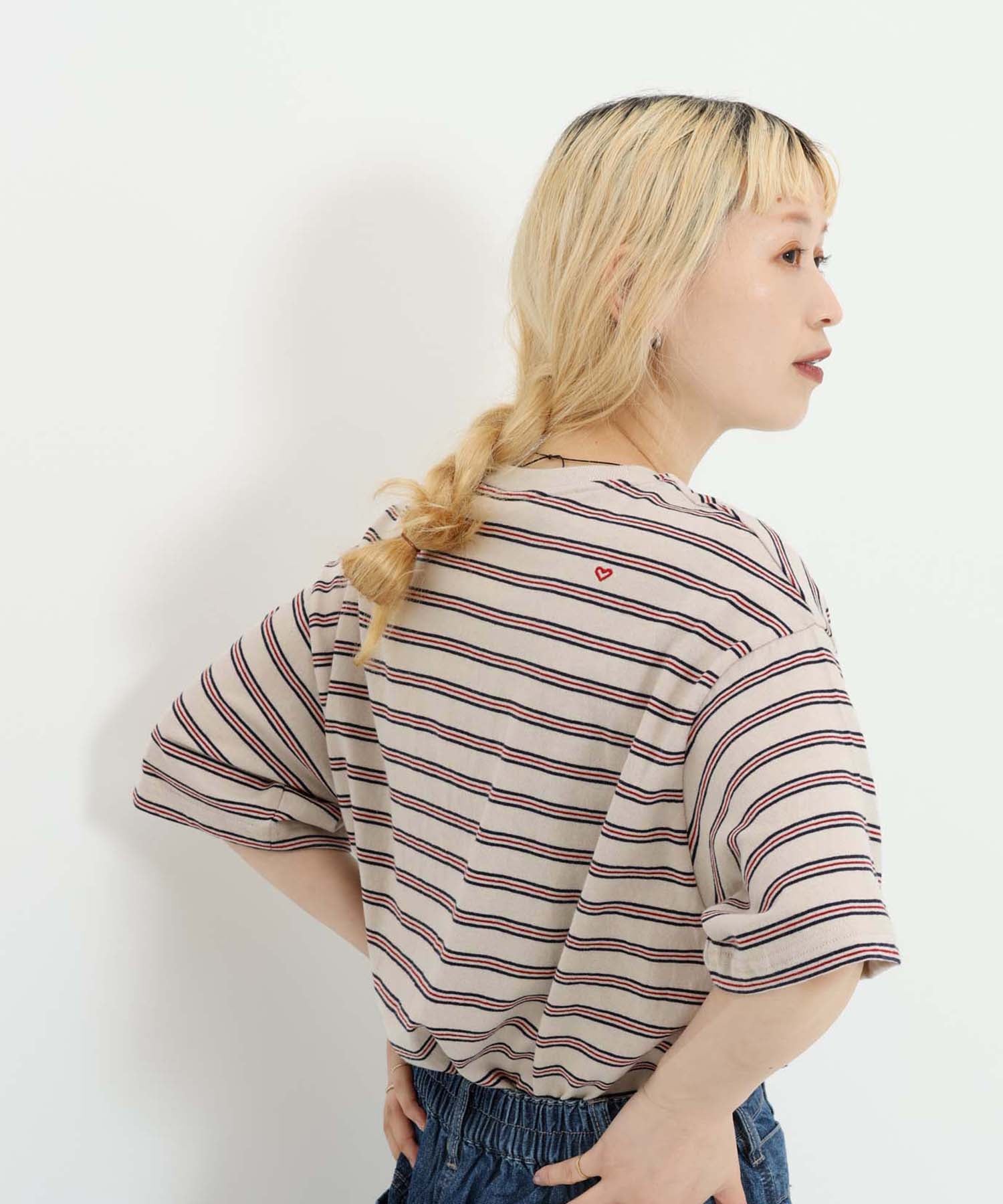 ボーダーネイビー / 154cm / M