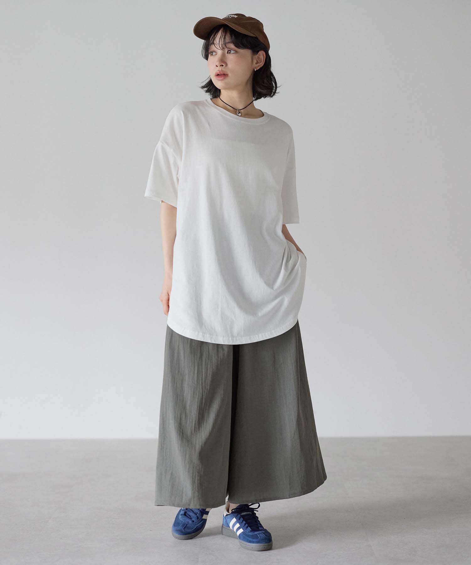 裾ラウンドビッグTEEチュニック