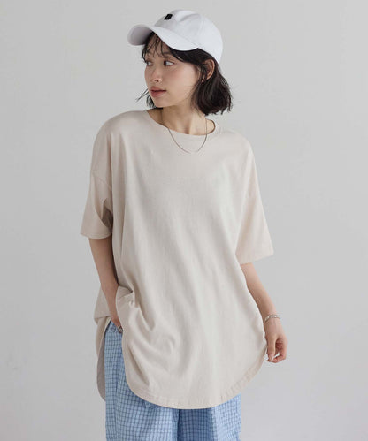 裾ラウンドビッグTEEチュニック