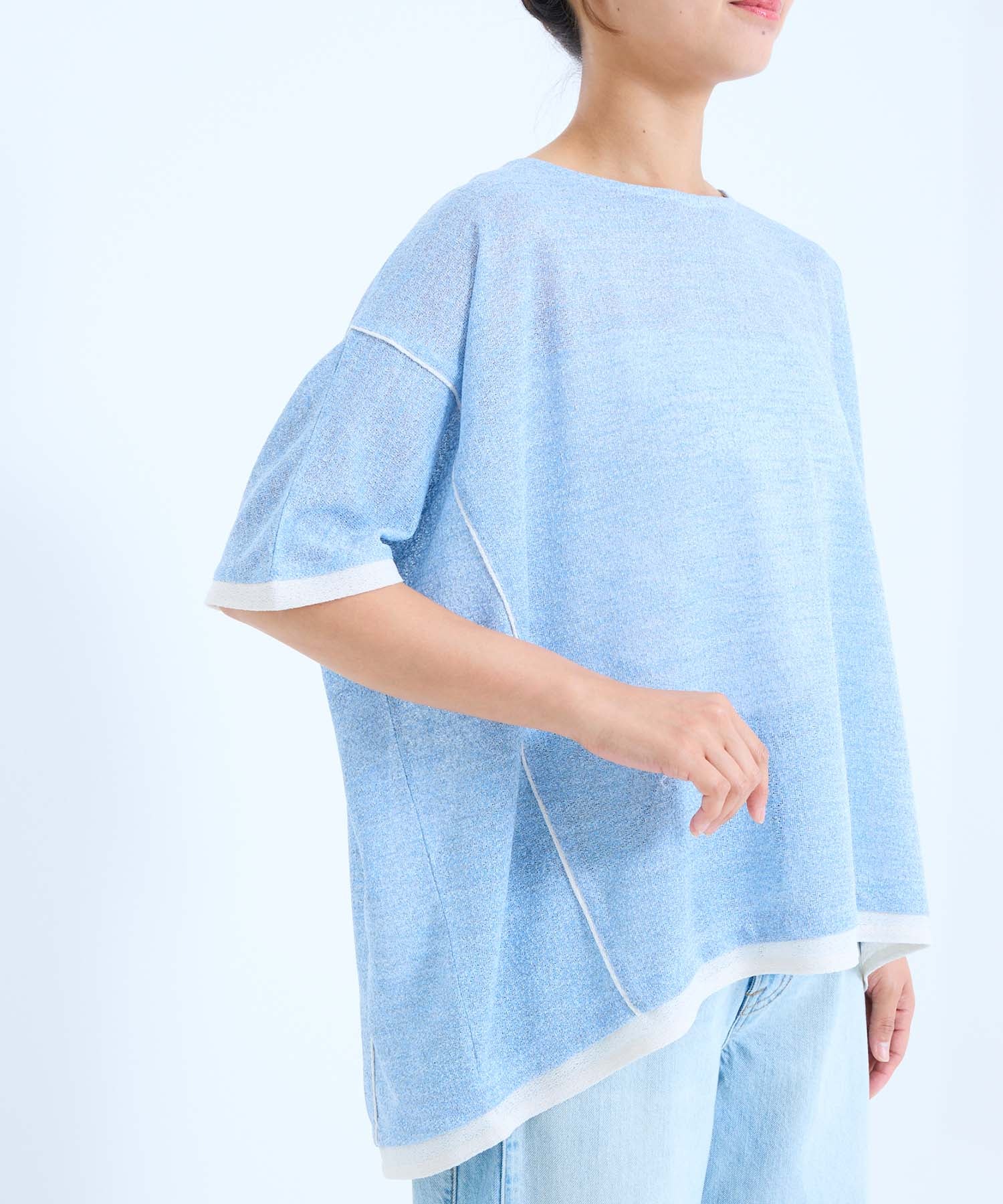 《7月9日入荷》フェイクレイヤードコクーンチュニック