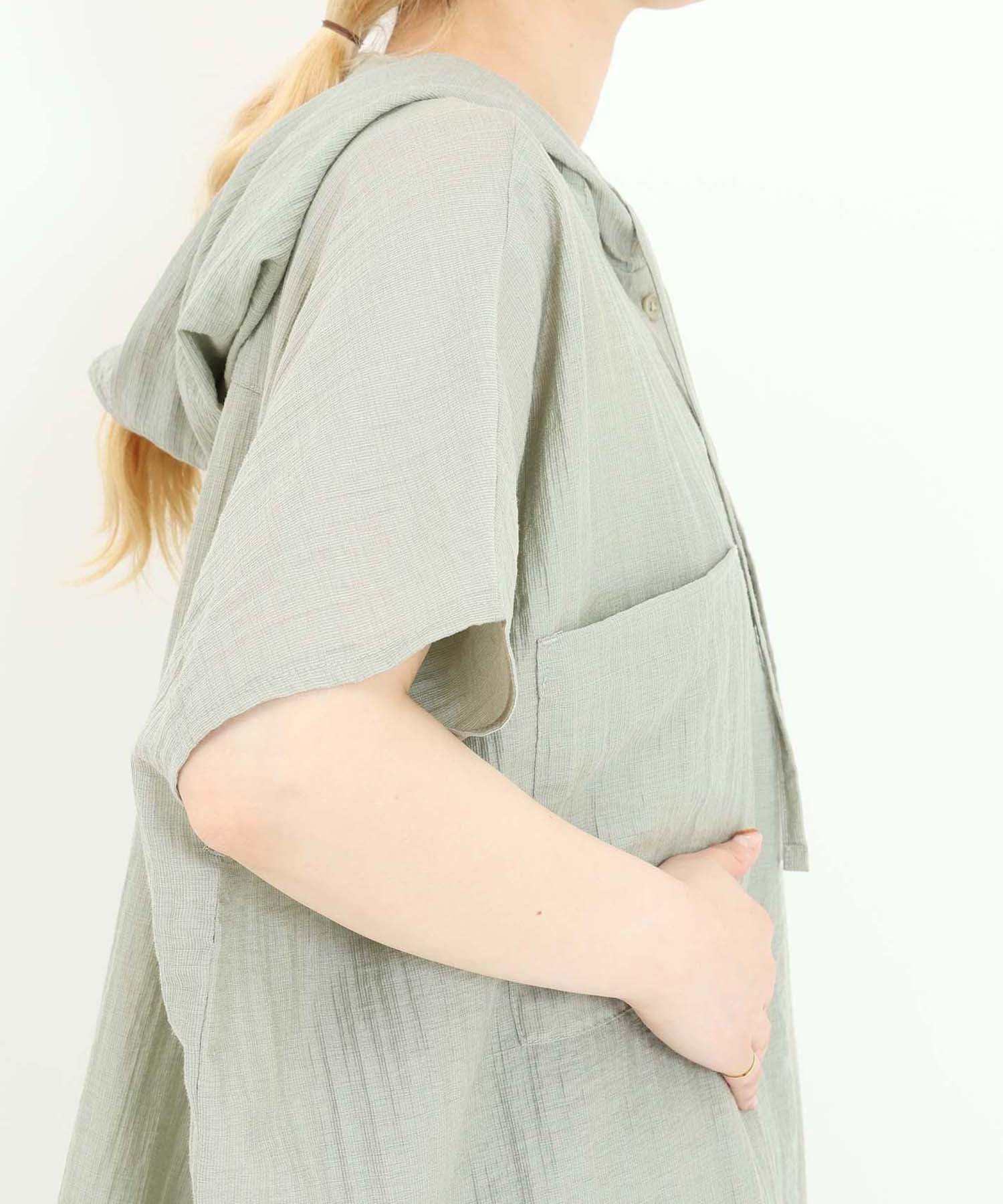 《7月17日発売》裾レースフレンチフーディシャツ