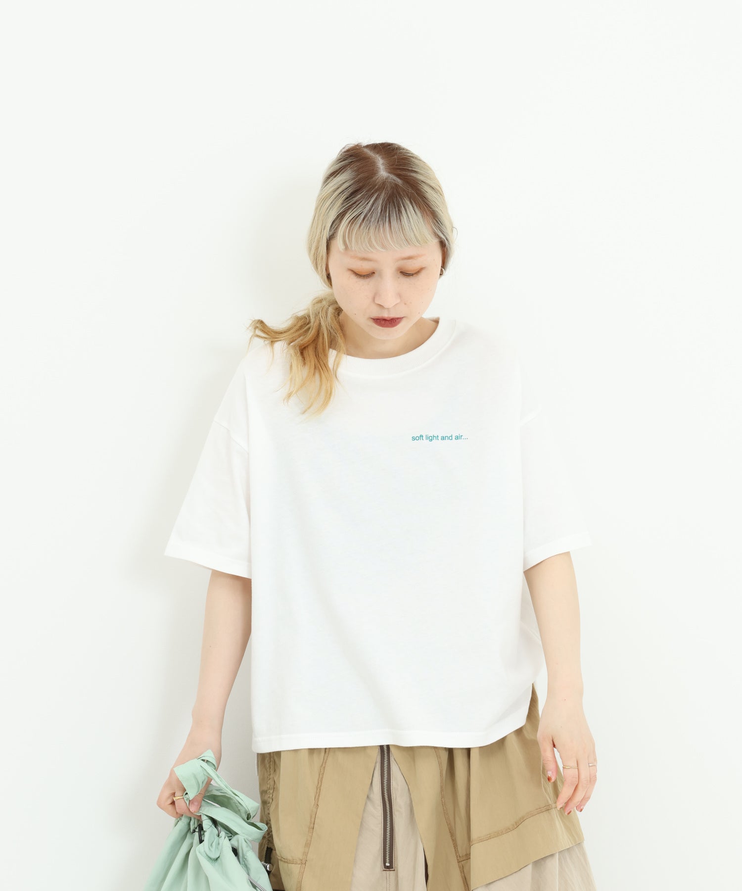 プリントホワイト / 154cm / M